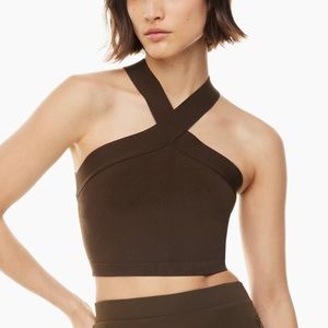Aritzia Babaton Sculpt Knit Cross Top NWT